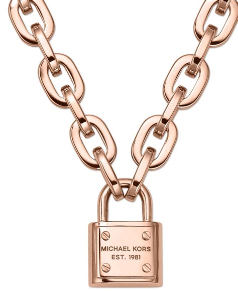 michael kors rose gold padlock necklace uk|michael kors rose gold satchel.